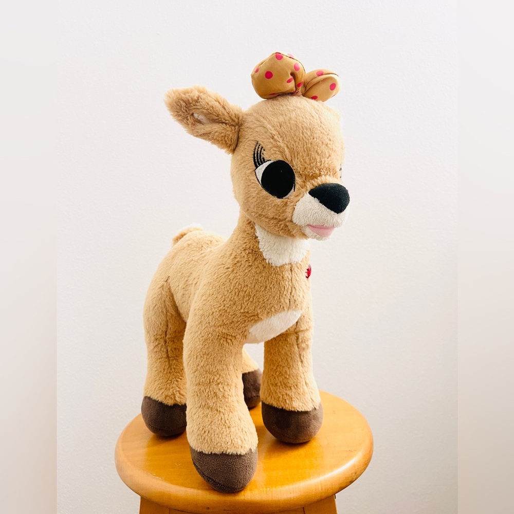 Build a Bear Cute Plushie Stuffed Animal Rudolph the red nose reindeer Clarice